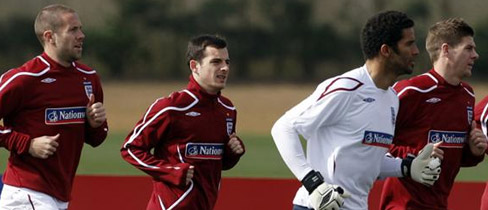 England squad training at London Colney